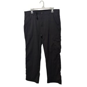 Prana Stretch Zion Pants Mens Large Gray Cargo Outdoor Roll Tab Performance 30"